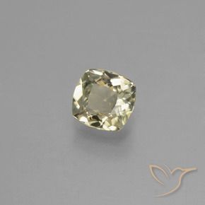 Diaspore à changement de couleur jaune naturelle coupe coussin, 0,66 ct, VVS-VS