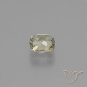 Diaspore à changement de couleur jaune naturelle coupe coussin, 0,66 ct, VVS-VS