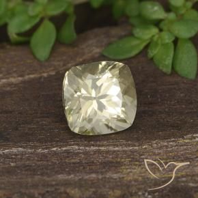 Diaspore Couleur Changeant Jaune très clair naturelle Coussin, 0.81 ct, VVS-VS