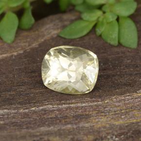 Diaspore à changement de couleur jaune naturelle coupe coussin, 0,54 ct, VVS