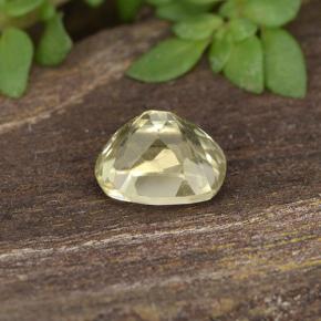 Diaspore à changement de couleur jaune naturelle coupe coussin, 0,54 ct, VVS