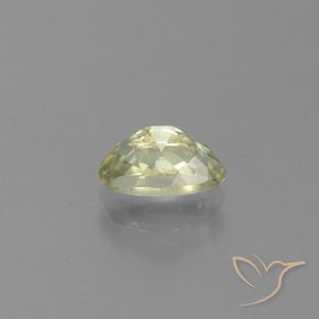 Diaspore à changement de couleur jaune naturelle coupe ovale, 1,35 ct, VS-SI