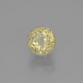 Diaspore Couleur Changeant Jaune clair naturelle Coupe roude, 1.29 ct, VS-SI