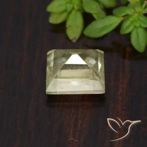 Diaspore Couleur Changeant Jaune très clair naturelle Carré, 1.01 ct, VS