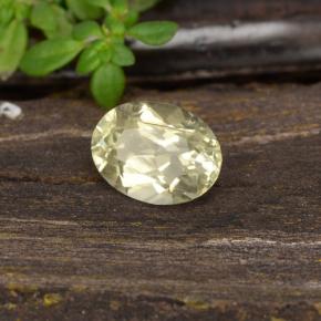 Diaspore à changement de couleur jaune naturelle coupe ovale, 0,95 ct, VS