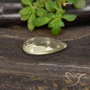 Diaspore Couleur Changeant Jaune chaud naturelle En forme de poire, 0.82 ct, VVS-VS