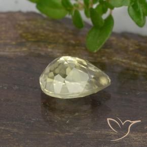 Diaspore Couleur Changeant Jaune clair naturelle En forme de poire, 0.69 ct, VVS-VS