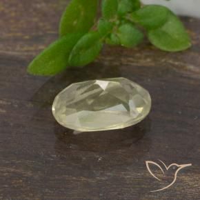 Diaspore Couleur Changeant Jaune clair naturelle ovale, 0.63 ct, VS