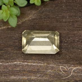 Diaspore Couleur Changeant Jaune clair naturelle Octogone / coupe Émeraude, 0.85 ct, VVS-VS