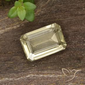 Diaspore Couleur Changeant Jaune clair naturelle Octogone / coupe Émeraude, 0.72 ct, VVS-VS
