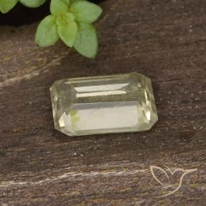 Diaspore Couleur Changeant Jaune clair naturelle Octogone / coupe Émeraude, 0.72 ct, VVS-VS