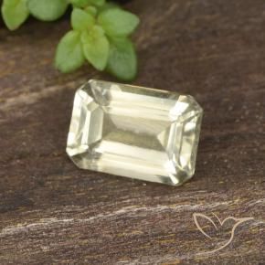 Diaspore Couleur Changeant Jaune clair naturelle Octogone / coupe Émeraude, 0.73 ct, VVS-VS