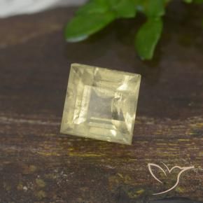 Diaspore Couleur Changeant Jaune clair naturelle Carré, 0.81 ct, VS