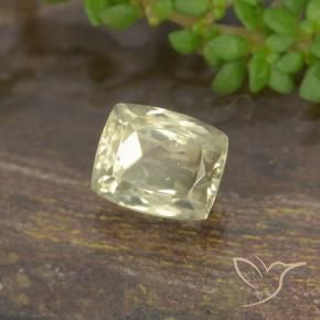 Diaspore Couleur Changeant Jaune clair naturelle Coussin, 0.83 ct, VVS-VS