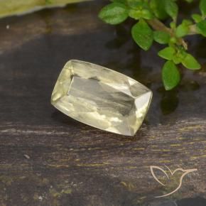 Diaspore Couleur Changeant Jaune très clair naturelle Coussin, 0.78 ct, VS-SI
