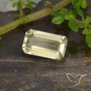 Diaspore Couleur Changeant Jaune pâle naturelle Octogone / coupe Émeraude, 0.91 ct, VVS-VS