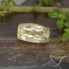 Diaspore Couleur Changeant Jaune très pâle naturelle Coussin, 0.96 ct, VVS-VS