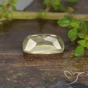 Diaspore Couleur Changeant Jaune très pâle naturelle Coussin, 0.96 ct, VVS-VS