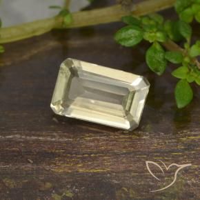 Diaspore Couleur Changeant Jaune pâle naturelle Octogone / coupe Émeraude, 0.82 ct, VS
