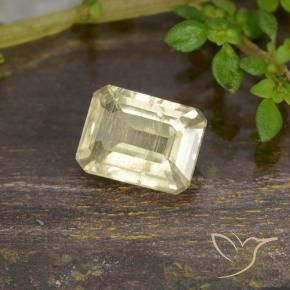 Diaspore Couleur Changeant Jaune très clair naturelle Octogone / coupe Émeraude, 0.85 ct, VS