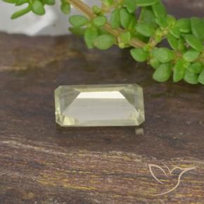Diaspore Couleur Changeant Jaune très pâle naturelle Octogone / coupe Émeraude, 0.61 ct, VS