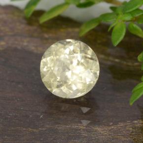 Diaspore à changement de couleur jaune naturelle coupe roude, 0,86 ct, VS