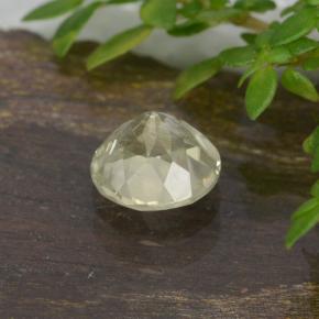 Diaspore à changement de couleur jaune naturelle coupe roude, 0,86 ct, VS