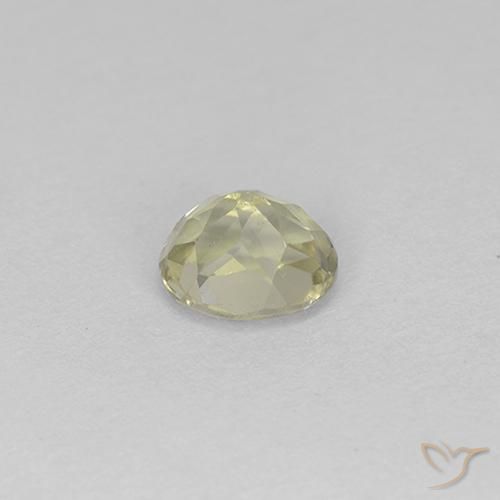 Diaspore Couleur Changeant Jaune clair naturelle ovale, 0.65 ct, VS