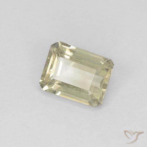 Diaspore Couleur Changeant Jaune très clair naturelle Octogone / coupe Émeraude, 1.20 ct, VS