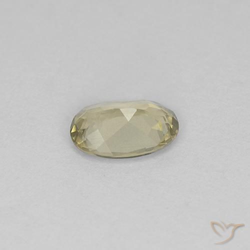 Diaspore Couleur Changeant Jaune clair naturelle ovale, 0.61 ct, VS