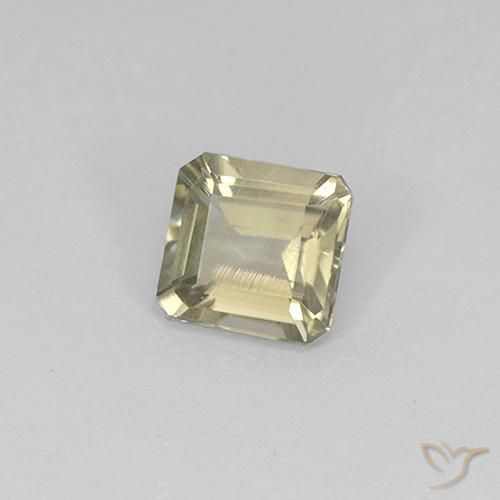 Diaspore Couleur Changeant Jaune clair naturelle Octogone / coupe Émeraude, 0.86 ct, VS
