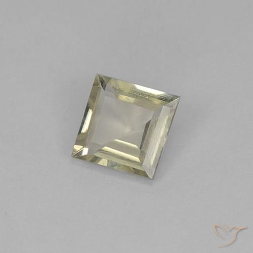 Diaspore Couleur Changeant Jaune pâle naturelle Carré, 0.78 ct, VS