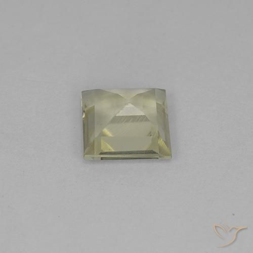 Diaspore Couleur Changeant Jaune pâle naturelle Carré, 0.78 ct, VS