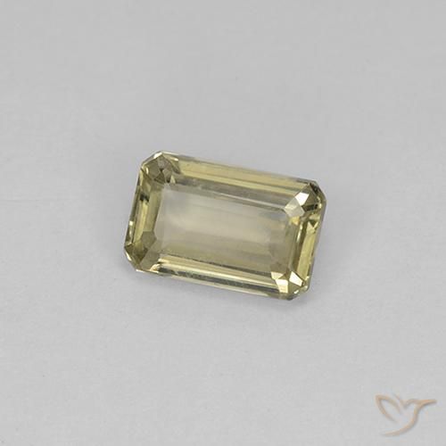 Diaspore Couleur Changeant Jaune clair naturelle Octogone / coupe Émeraude, 0.79 ct, VVS-VS