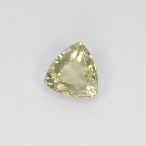 Diaspore à changement de couleur jaune naturelle trillion, 0,70 ct, VS