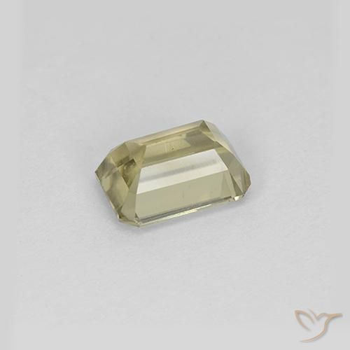 Diaspore Couleur Changeant Jaune clair naturelle Octogone / coupe Émeraude, 1.03 ct, VS