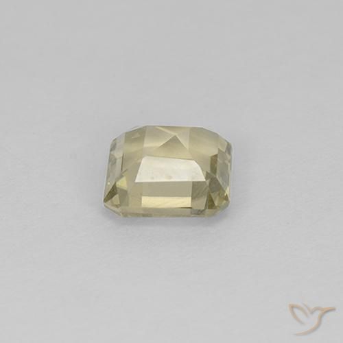Diaspore Couleur Changeant Jaune clair naturelle Octogone / coupe Émeraude, 0.99 ct, VS
