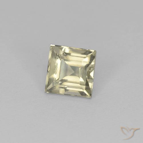 Diaspore Couleur Changeant Jaune très pâle naturelle Carré, 0.94 ct, VS