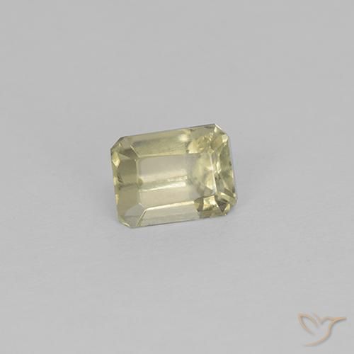 Diaspore Couleur Changeant Jaune clair naturelle Octogone / coupe Émeraude, 0.79 ct, VS