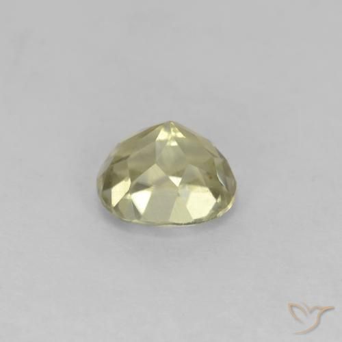 Diaspore Couleur Changeant Beige jaune naturelle ovale, 0.72 ct, VS