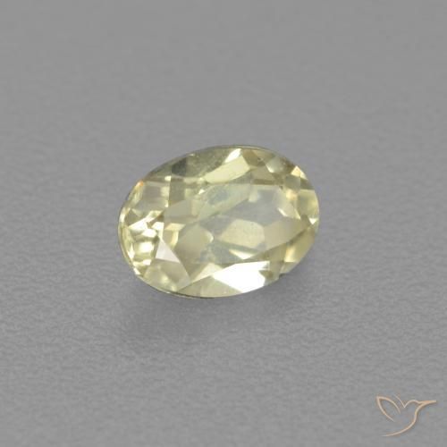 Diaspore Couleur Changeant Jaune clair naturelle ovale, 0.48 ct, VS