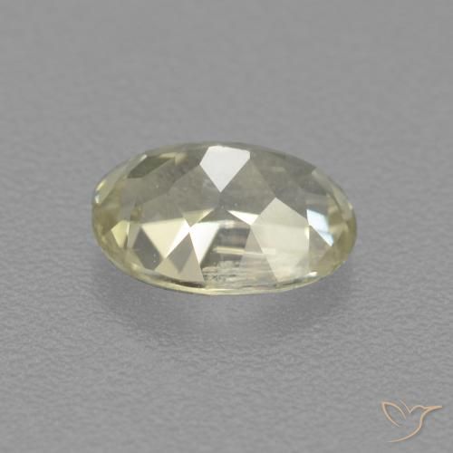 Diaspore Couleur Changeant Jaune clair naturelle ovale, 0.88 ct, VS