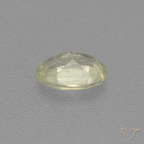 Diaspore Couleur Changeant Jaune pâle naturelle ovale, 0.47 ct, VS