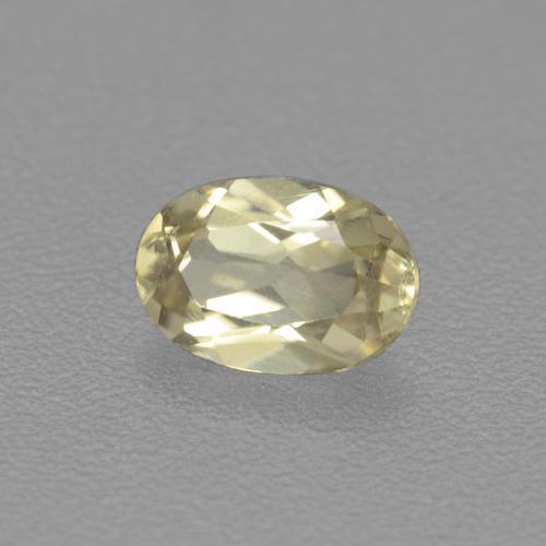 Diaspore à changement de couleur jaune naturelle coupe ovale, 0,54 ct, VS