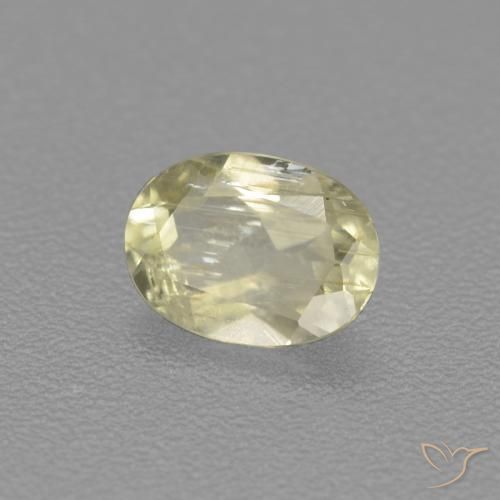 Diaspore Couleur Changeant Jaune clair naturelle ovale, 0.51 ct, VS
