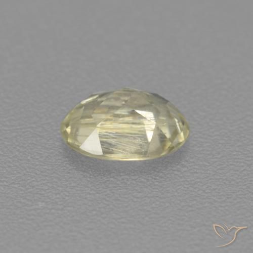 Diaspore Couleur Changeant Jaune clair naturelle ovale, 0.51 ct, VS