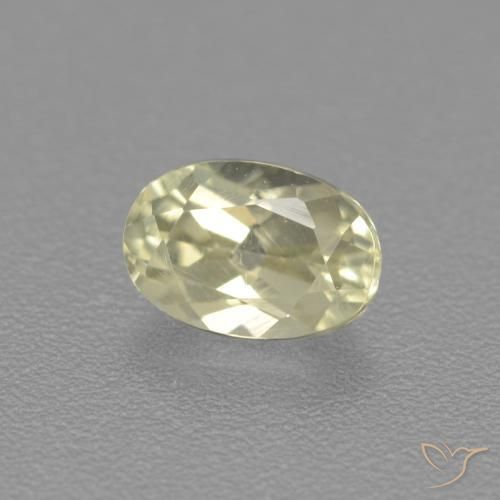 Diaspore Couleur Changeant Jaune clair naturelle ovale, 0.64 ct, VS