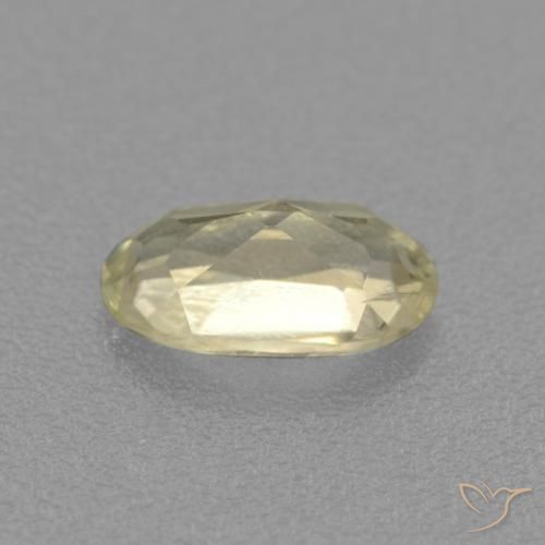 Diaspore Couleur Changeant Jaune moelleux naturelle ovale, 0.70 ct, VS