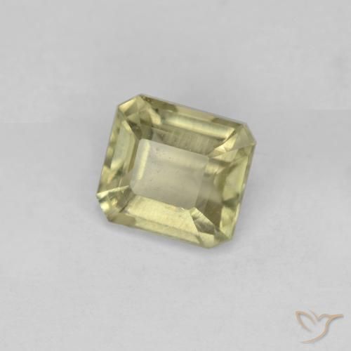 Diaspore Couleur Changeant Jaune clair naturelle Octogone / coupe Émeraude, 0.83 ct, VS