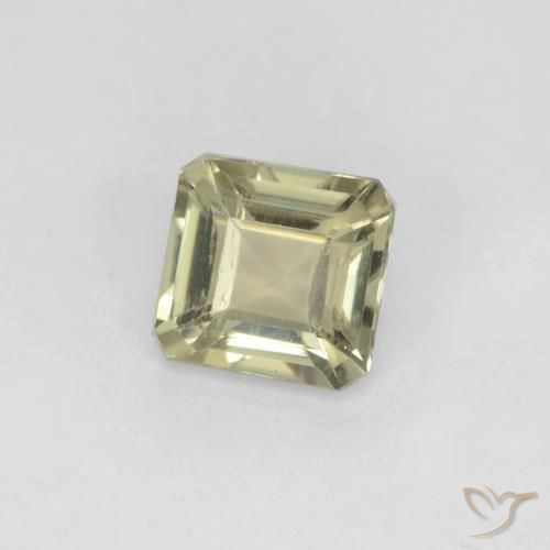 Diaspore à changement de couleur jaune naturelle taille émeraude, 0,80 ct, VS